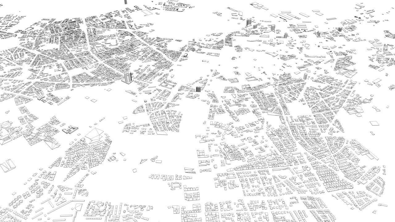 Casablanca Streets and Buildings 3D model_10