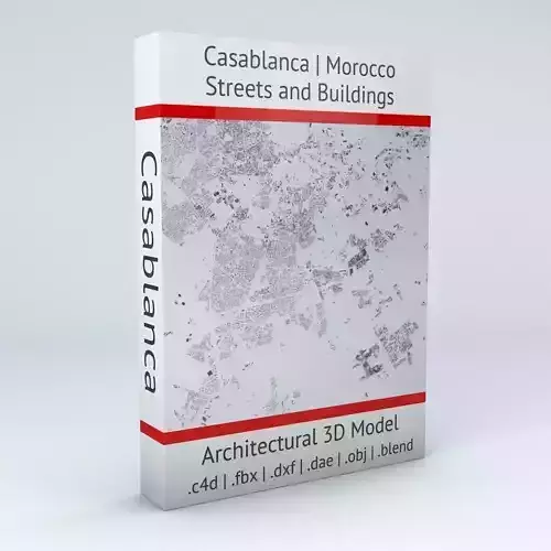 Casablanca Streets and Buildings 3D model