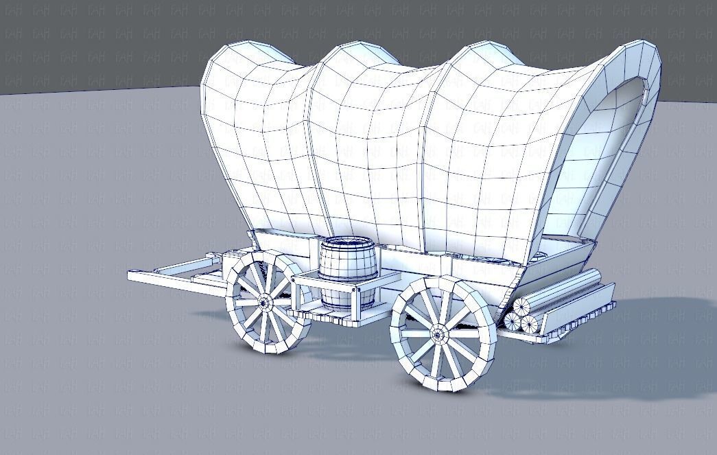 Medieval CartV01 Low-poly 3D model_31