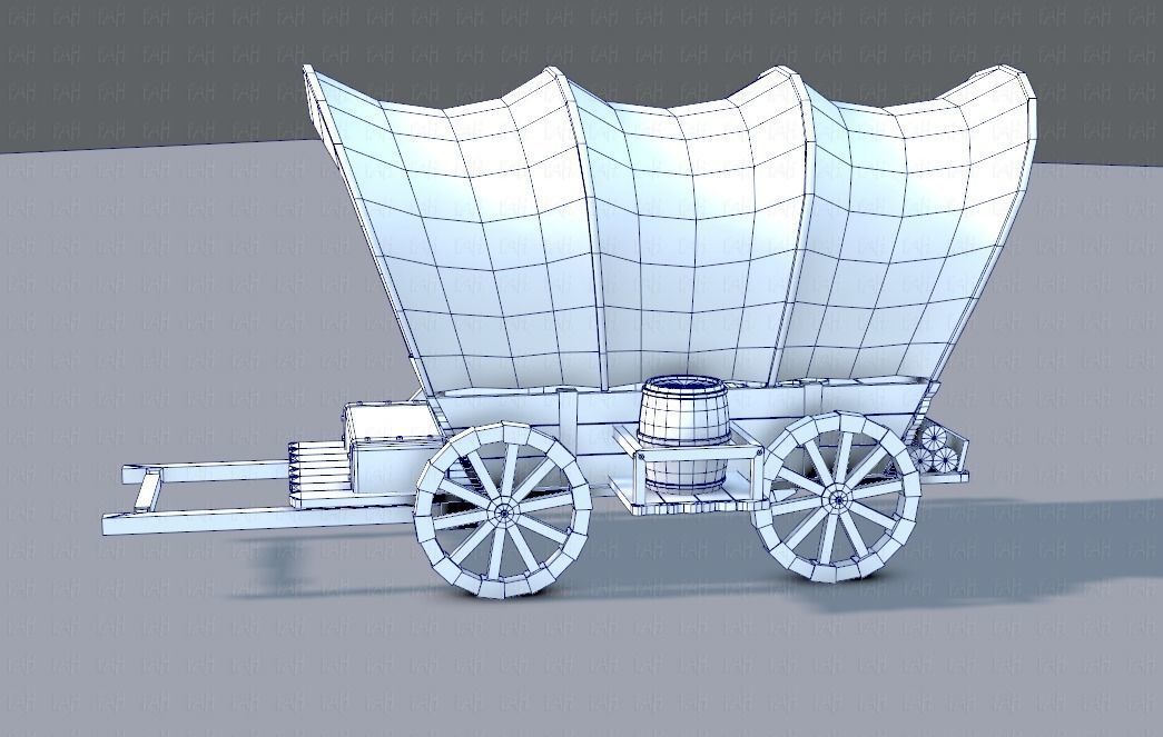Medieval CartV01 Low-poly 3D model_32