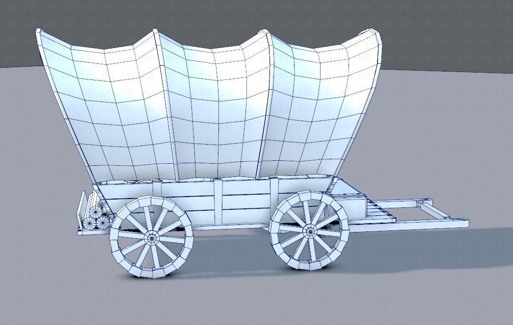 Medieval CartV01 Low-poly 3D model_28