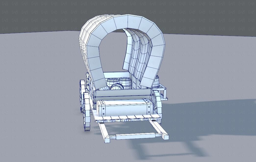 Medieval CartV01 Low-poly 3D model_34