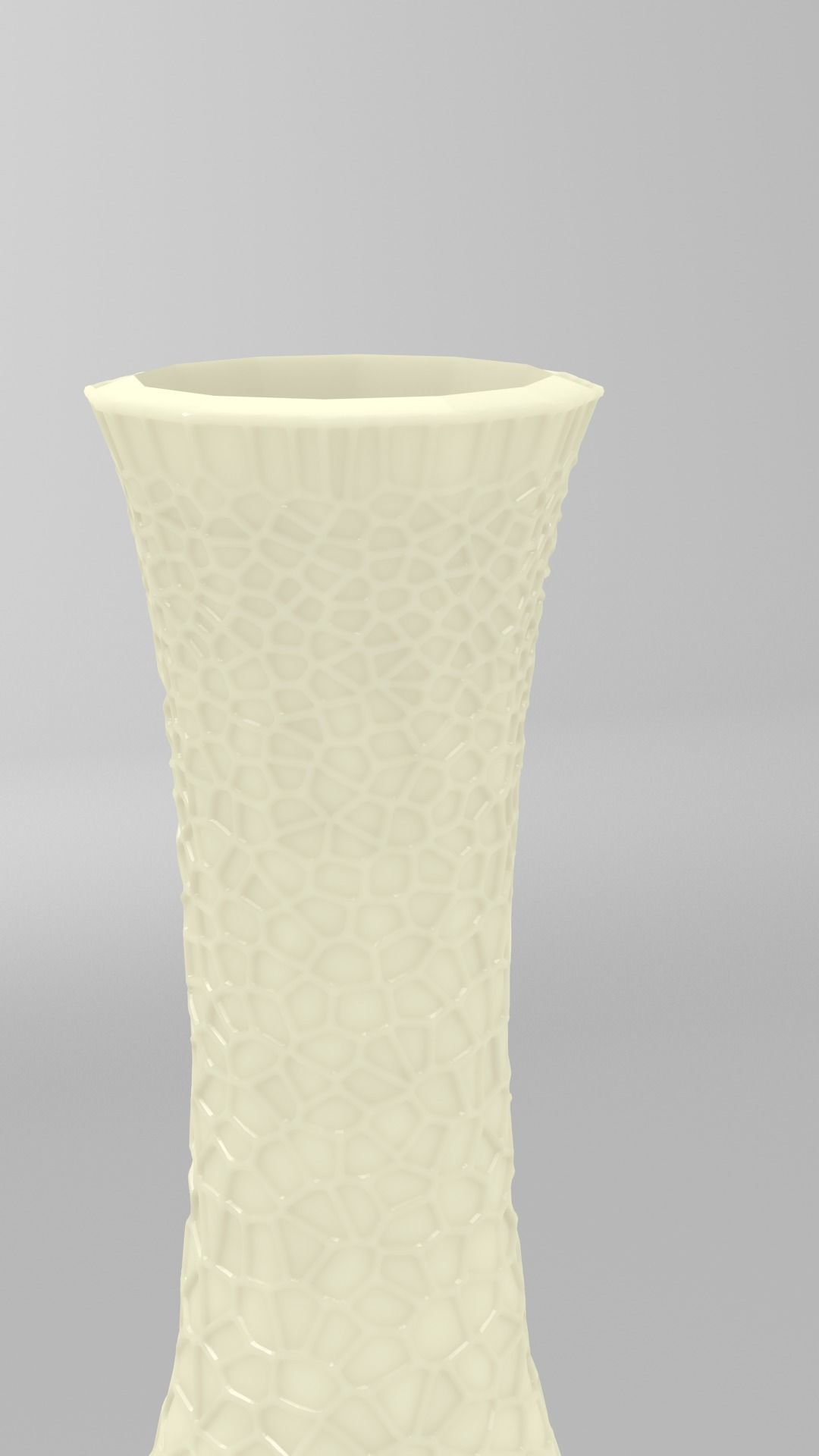 Vase with Voronoi bump pattern 3D print model_3