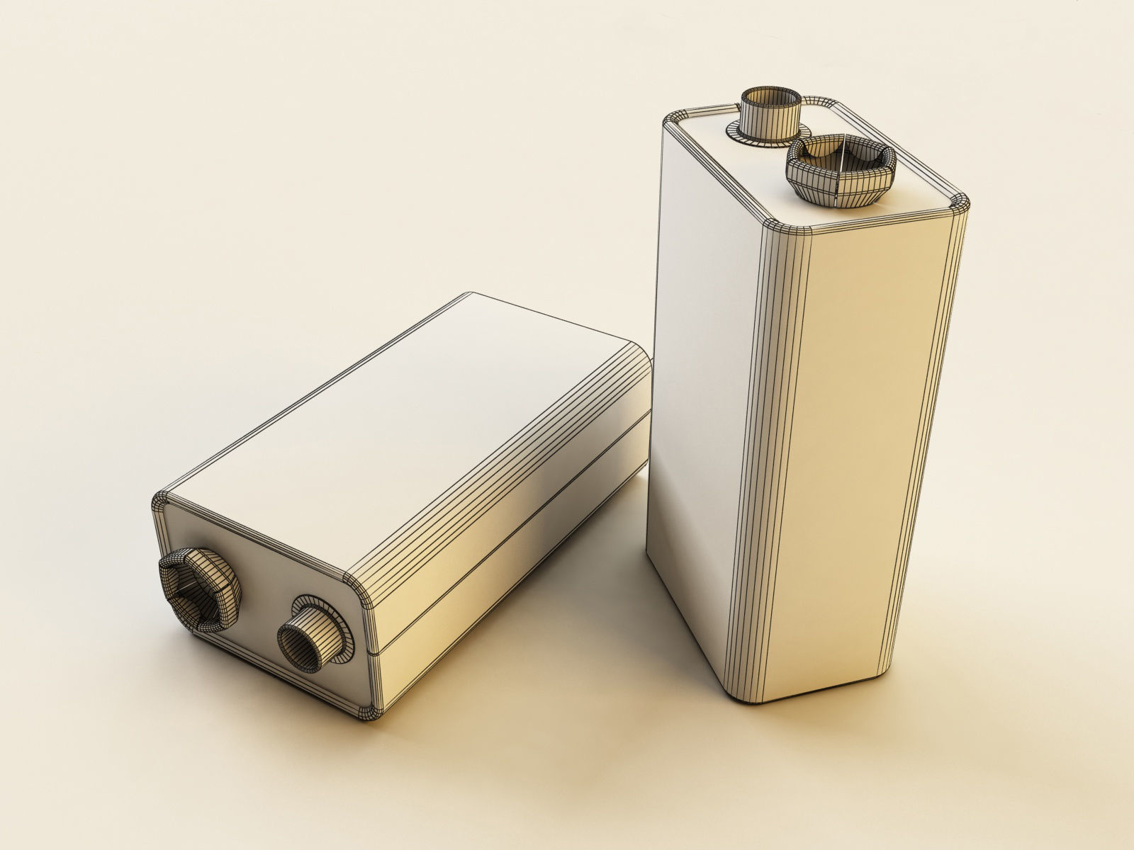 Battery Type PP3 Varta 3D model_13