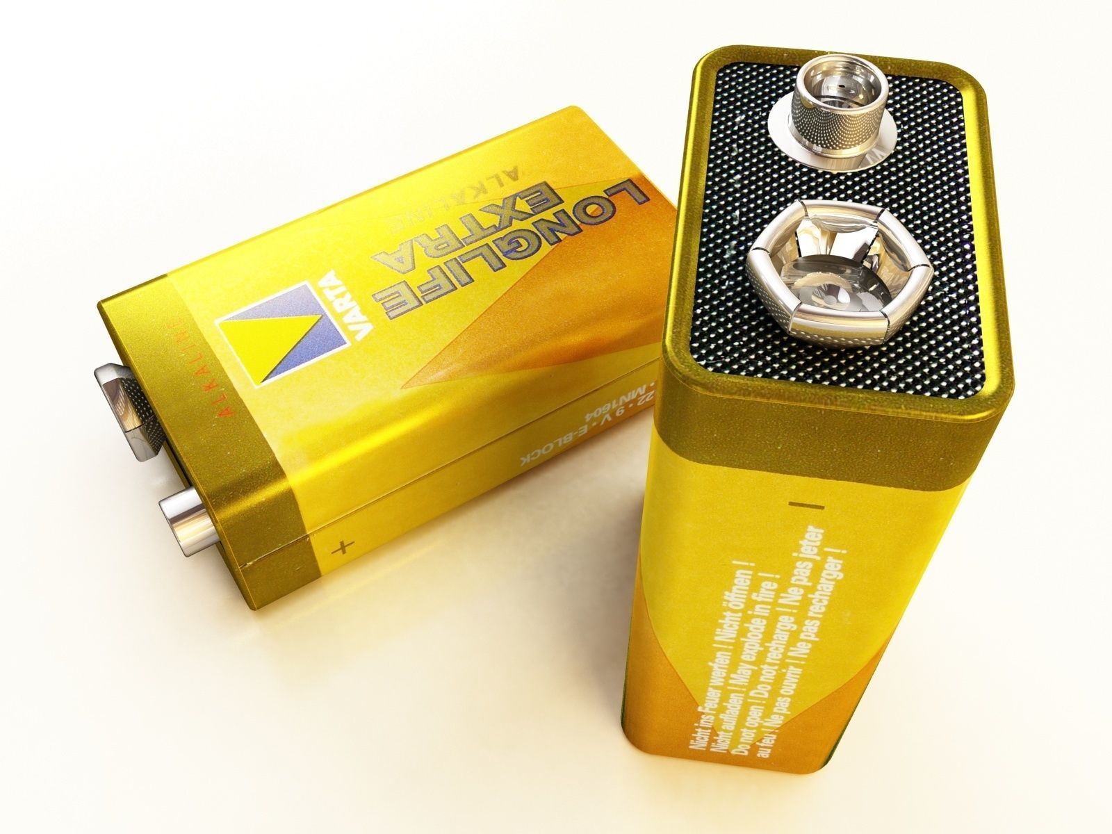 Battery Type PP3 Varta 3D model_6