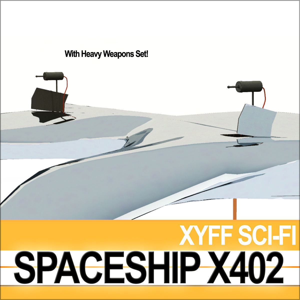 Spaceship X402 Fighter 3D model_13