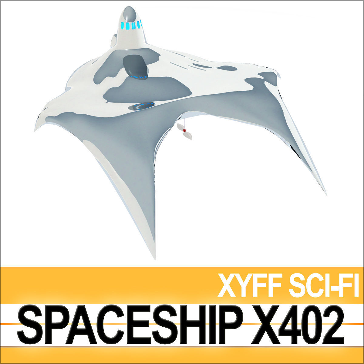Spaceship X402 Fighter 3D model_12