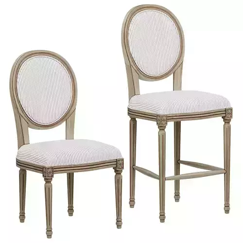 Loft Concept French Provence Striped Chair