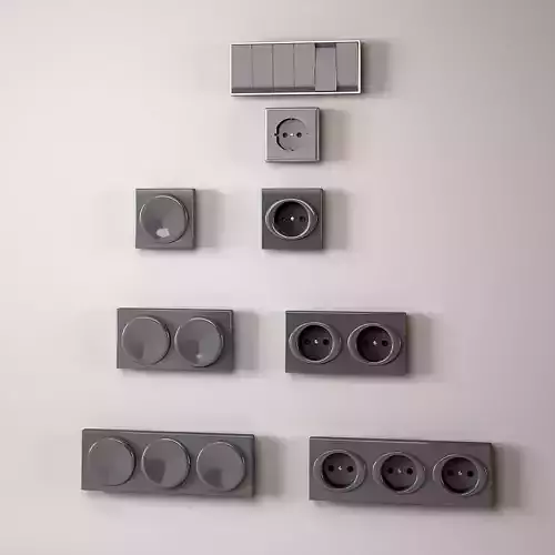 Socket Collection wall sockets 3D model