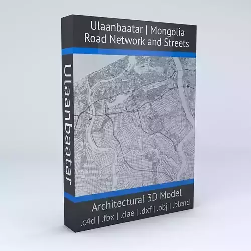 Ulaanbaatar Road Network and Streets 3D model