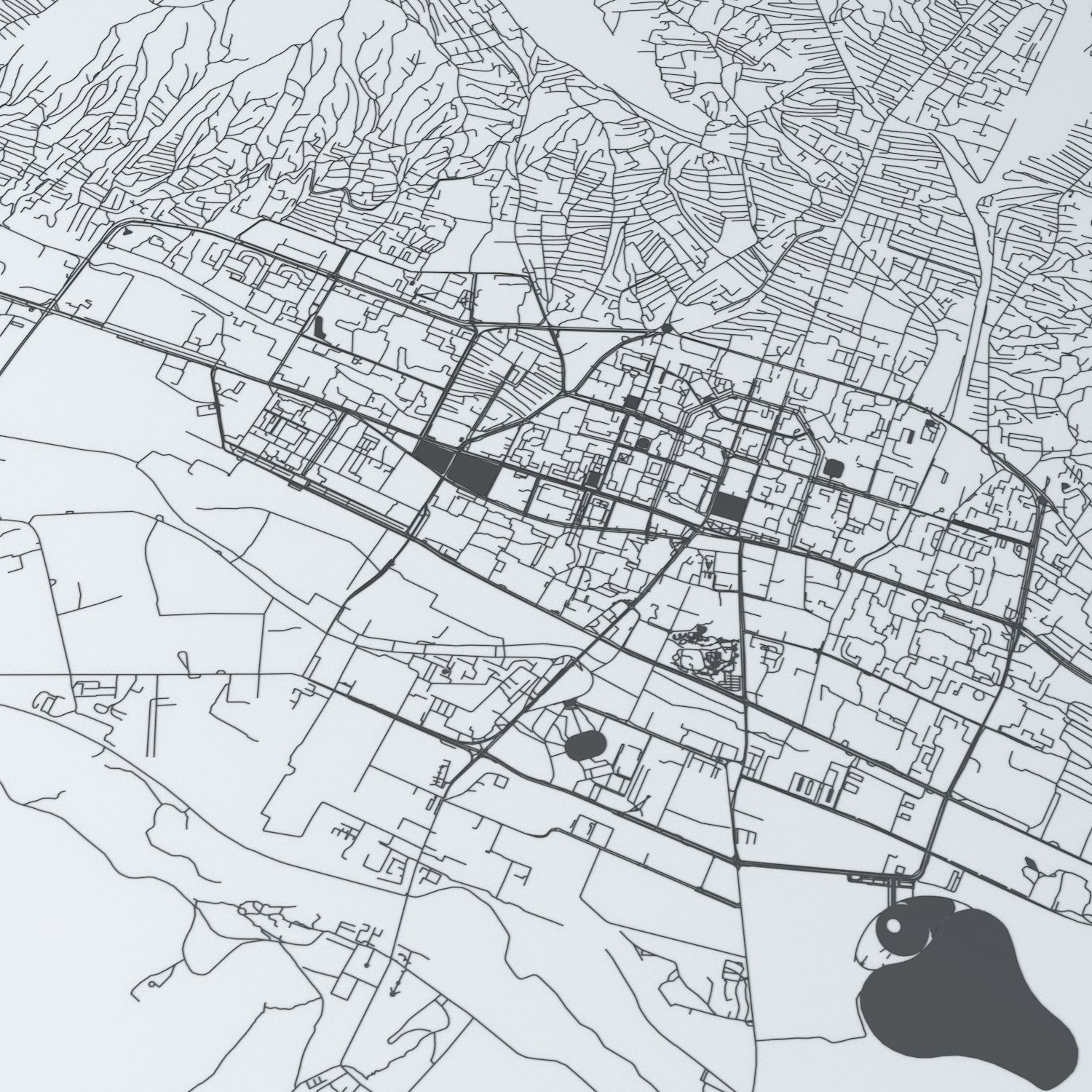 Ulaanbaatar Road Network and Streets 3D model_6