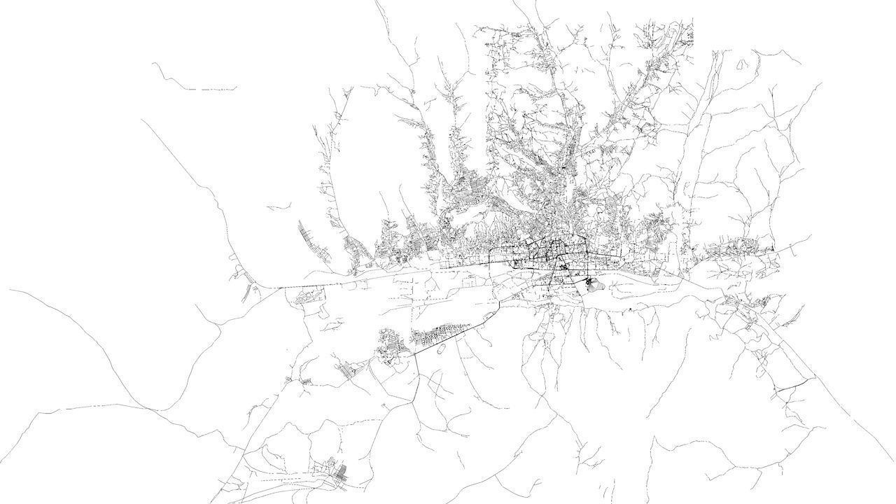 Ulaanbaatar Road Network and Streets 3D model_8