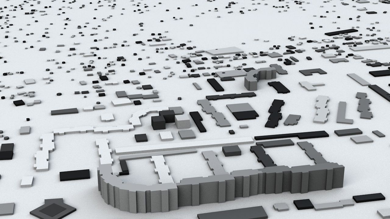 Ulaanbaatar Streets and Buildings 3D model_1