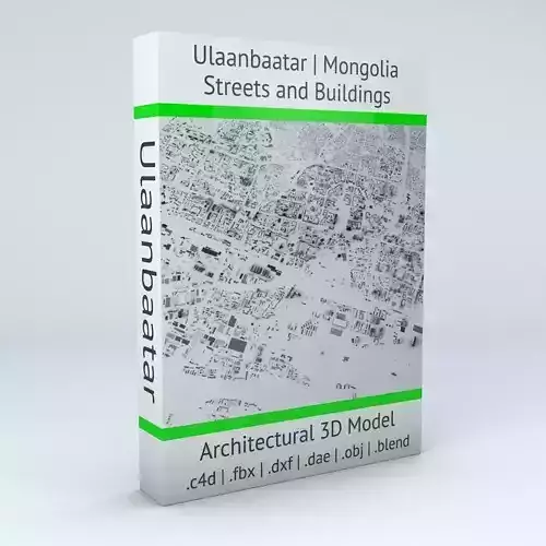 Ulaanbaatar Streets and Buildings 3D model