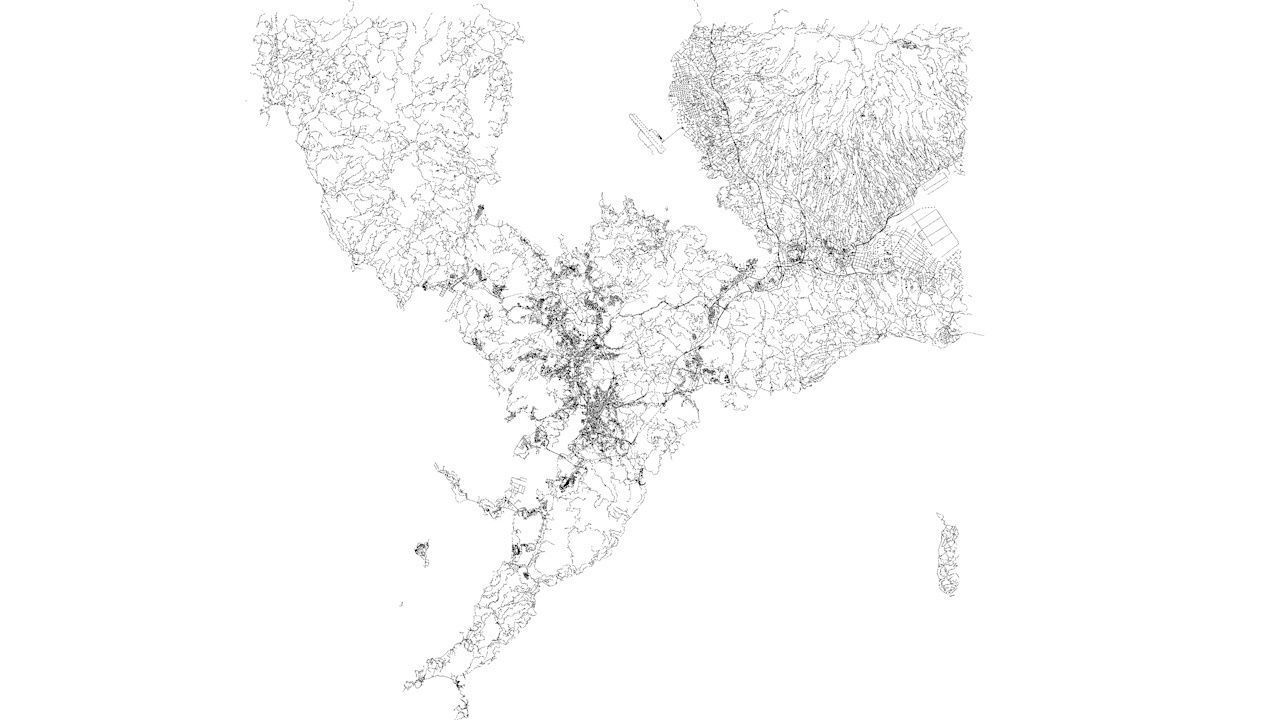 Nagasaki Road Network and Streets 3D model_8