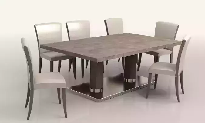 Dining room low poly 