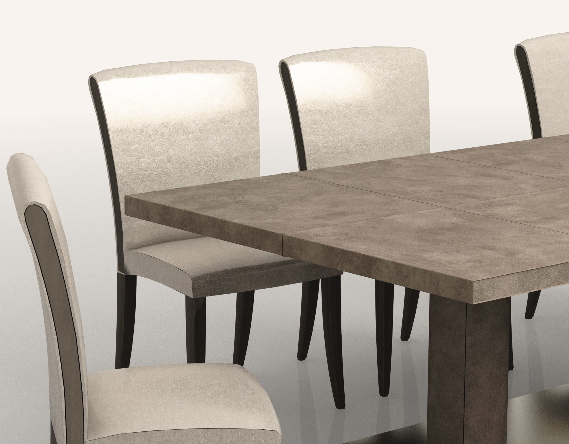 Dining room low poly  Low-poly 3D model_3
