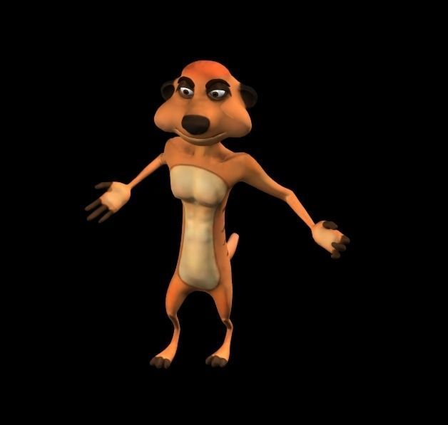 Timon meerkat Low-poly 3D model_2