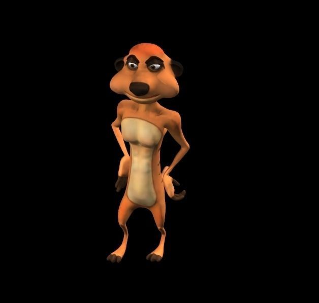 Timon meerkat Low-poly 3D model_5
