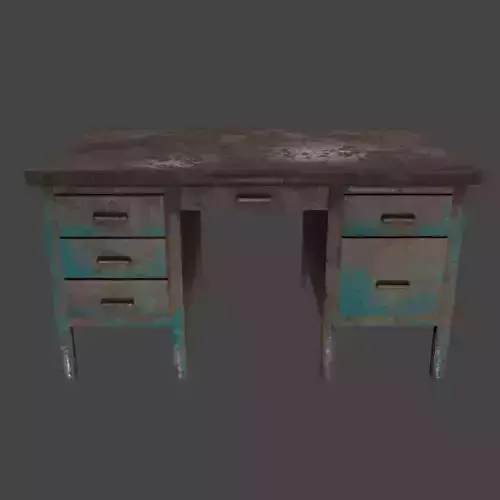 desk 3 rusty with drawers