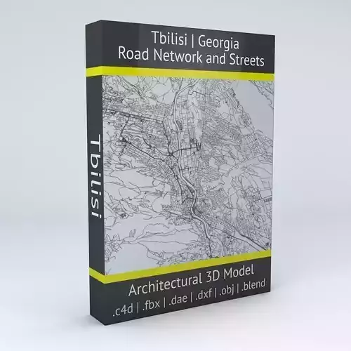 Tbilisi Road Network and Streets 3D model