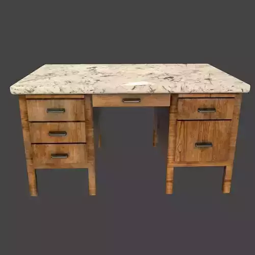 desk 6 with drawers and marble top