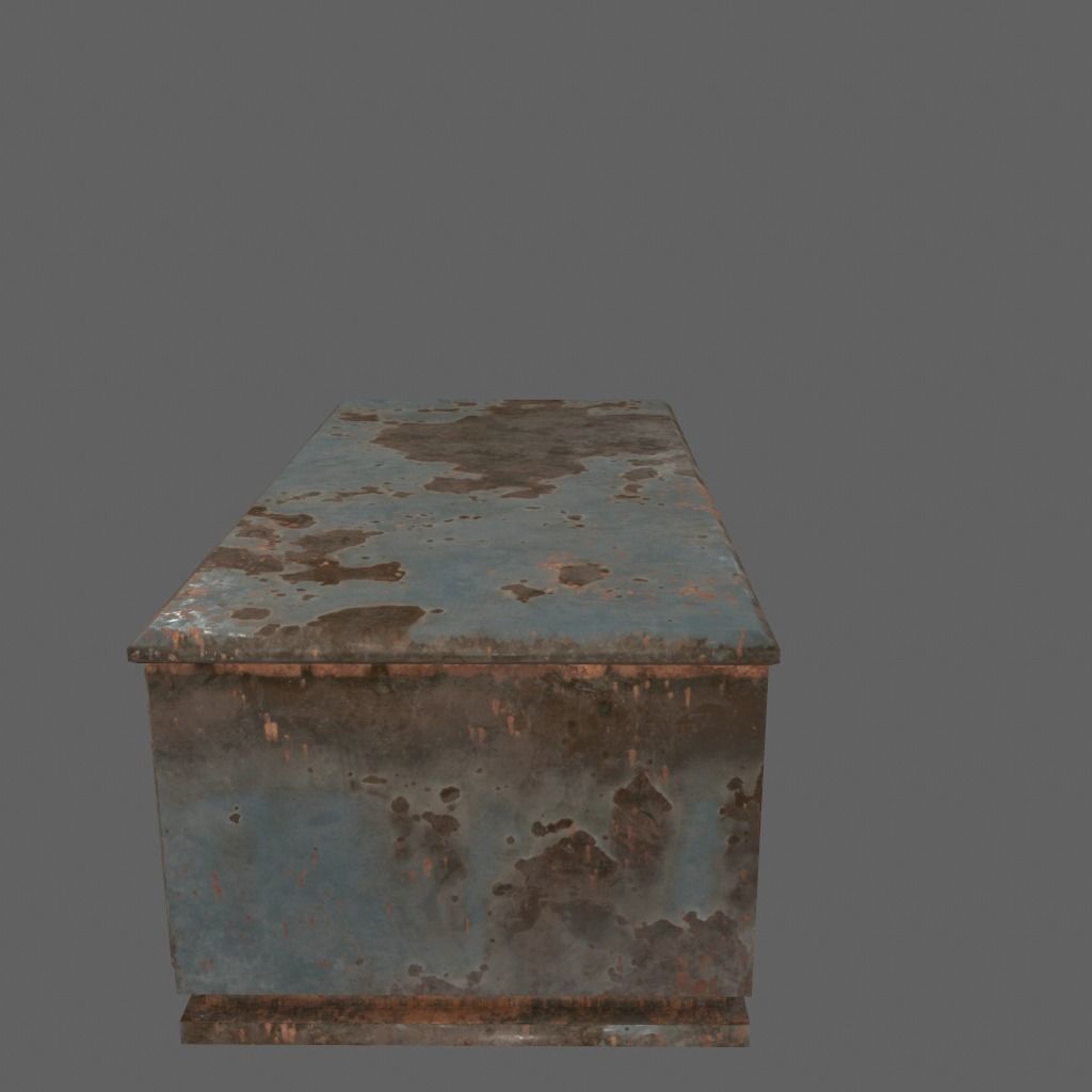 desk 8 rusty metal box Low-poly 3D model_4