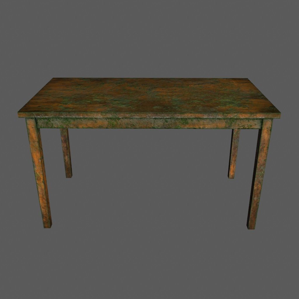 table 3 rusty Low-poly 3D model_4
