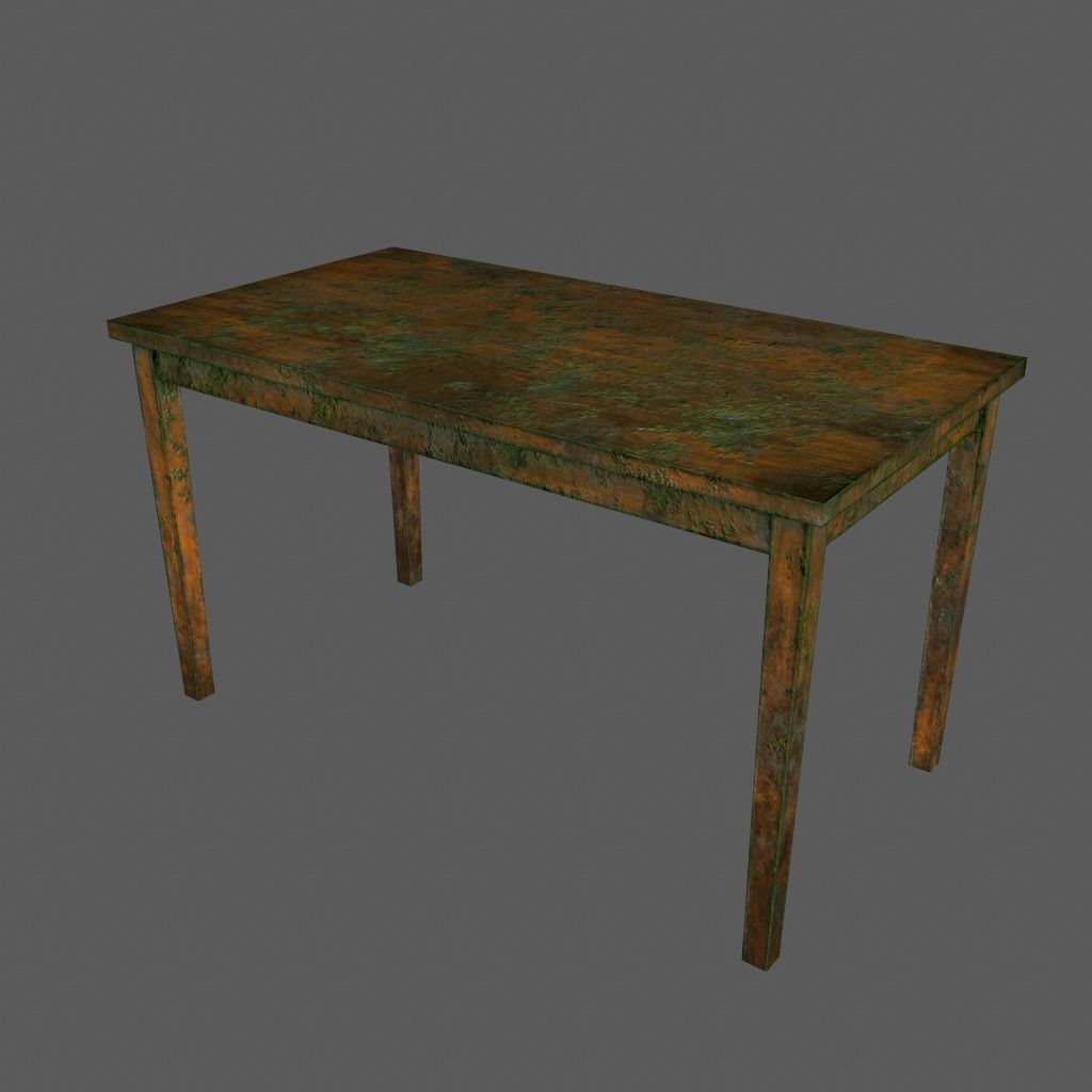 table 3 rusty Low-poly 3D model_6