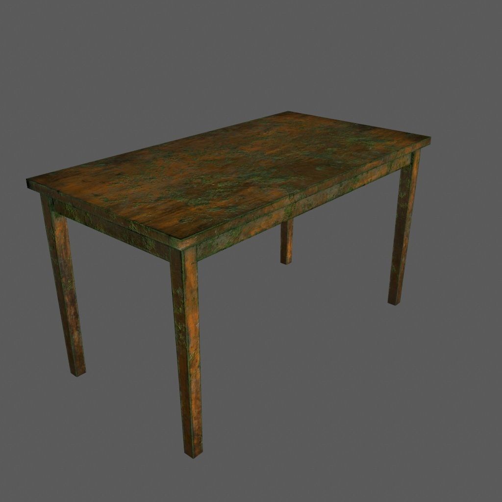 table 3 rusty Low-poly 3D model_1