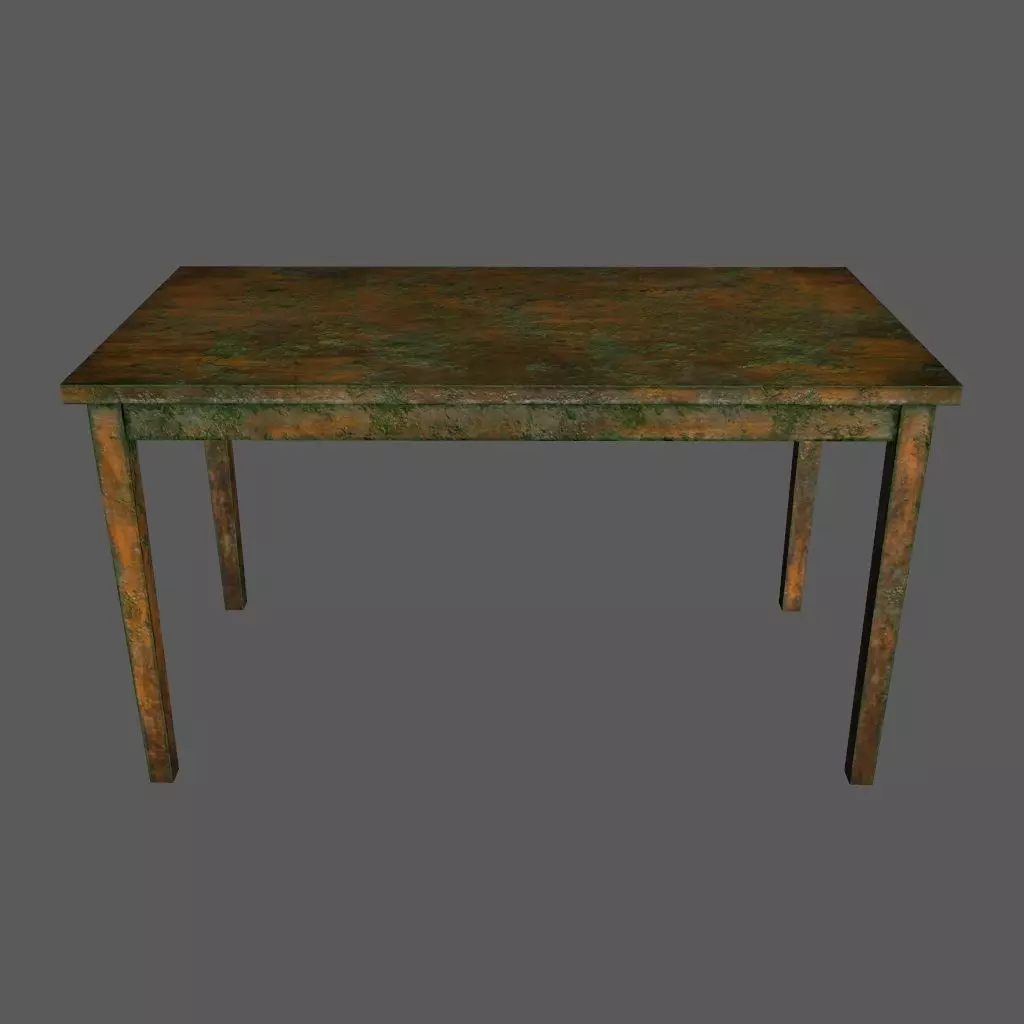 table 3 rusty Low-poly 3D model_0