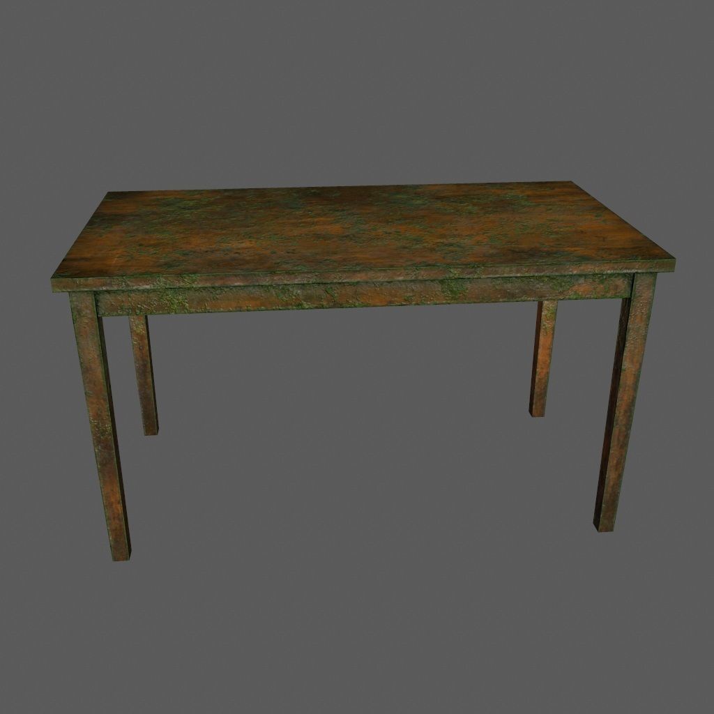 table 3 rusty Low-poly 3D model_5