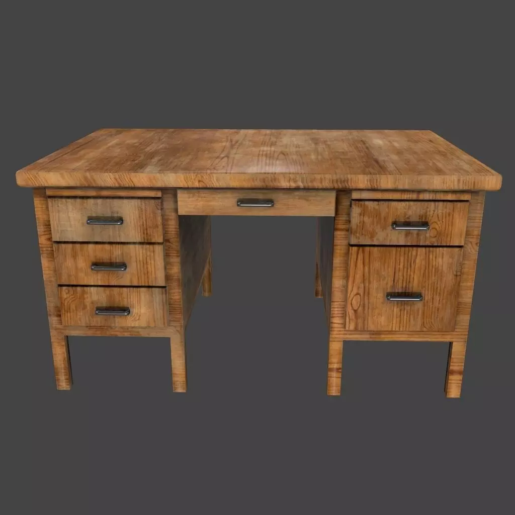 desk 10 Low-poly 3D model