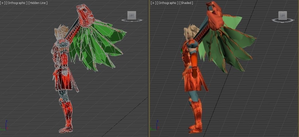 Dart dragoon VR - AR - low-poly 3D model Low-poly 3D model_2