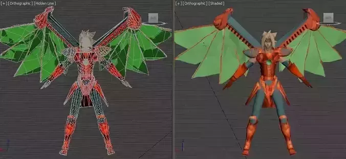 Dart dragoon VR - AR - low-poly 3D model