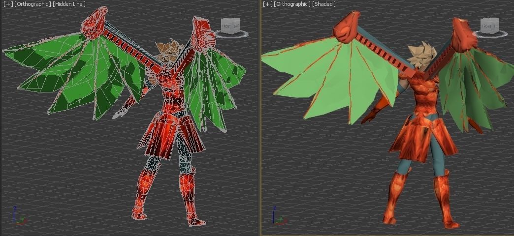 Dart dragoon VR - AR - low-poly 3D model Low-poly 3D model_3