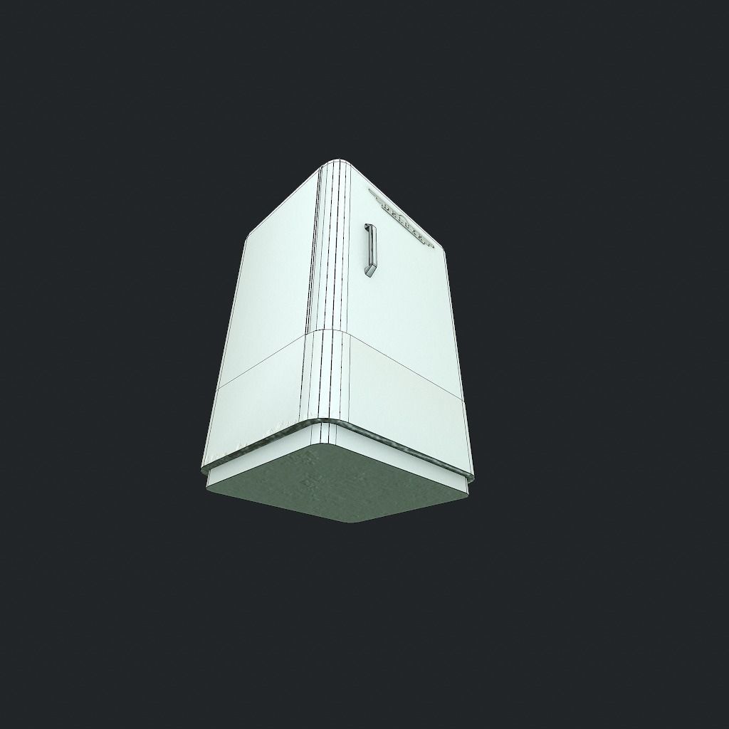 Old Fridge Low-poly 3D model_23