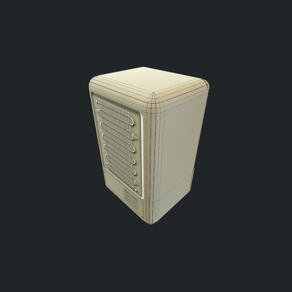 Old Fridge Low-poly 3D model_24