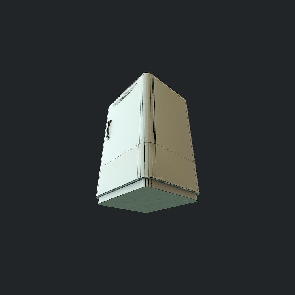 Old Fridge Low-poly 3D model_22