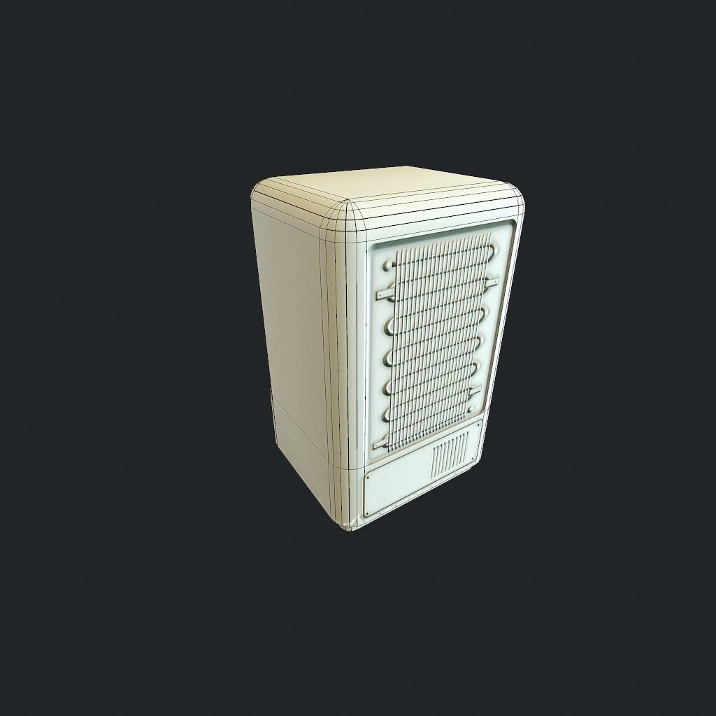 Old Fridge Low-poly 3D model_25