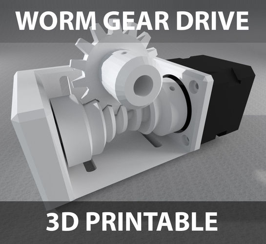 Globoid Worm Gear Drive 3D print model