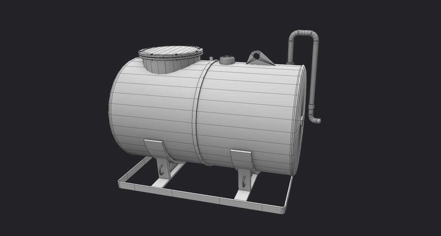 TANK CHEMICAL- OIL - High Quality Low-poly 3D model_5