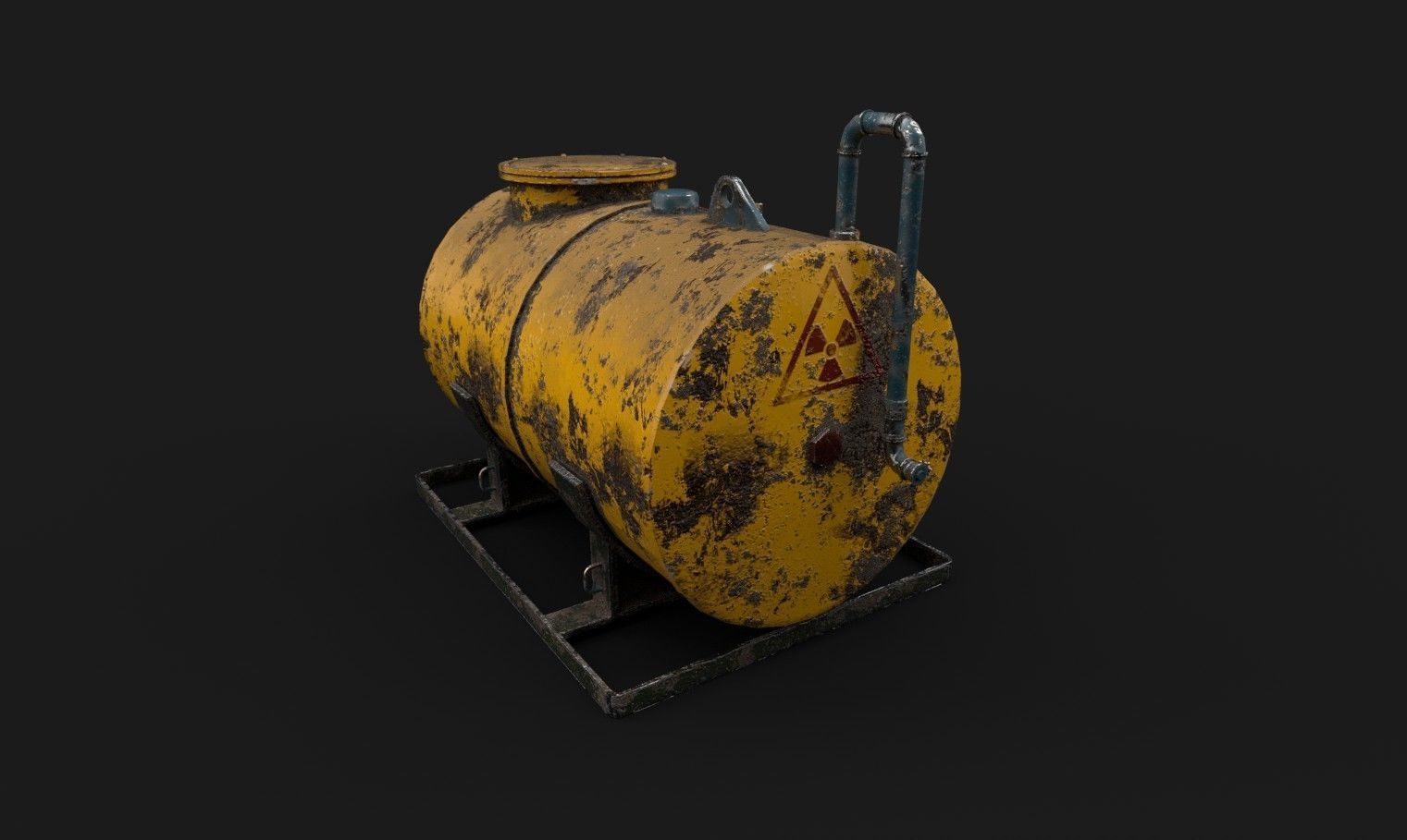TANK CHEMICAL- OIL - High Quality Low-poly 3D model_1