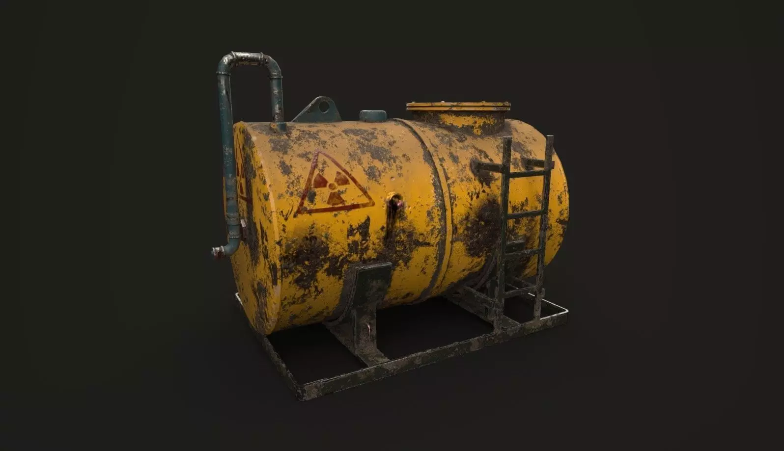 TANK CHEMICAL- OIL - High Quality Low-poly 3D model_0
