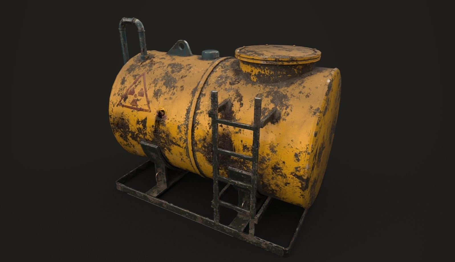 TANK CHEMICAL- OIL - High Quality Low-poly 3D model_2