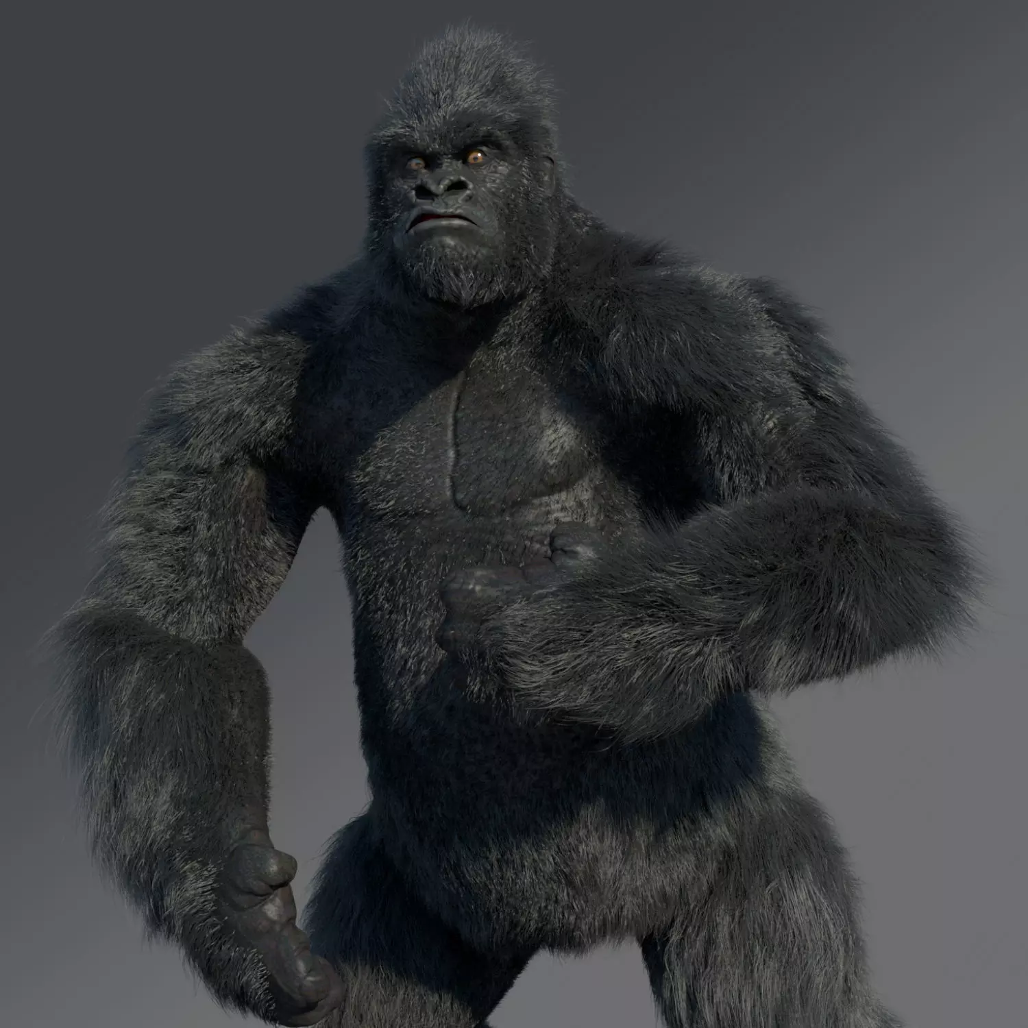 Gorilla rigged 3D model_0