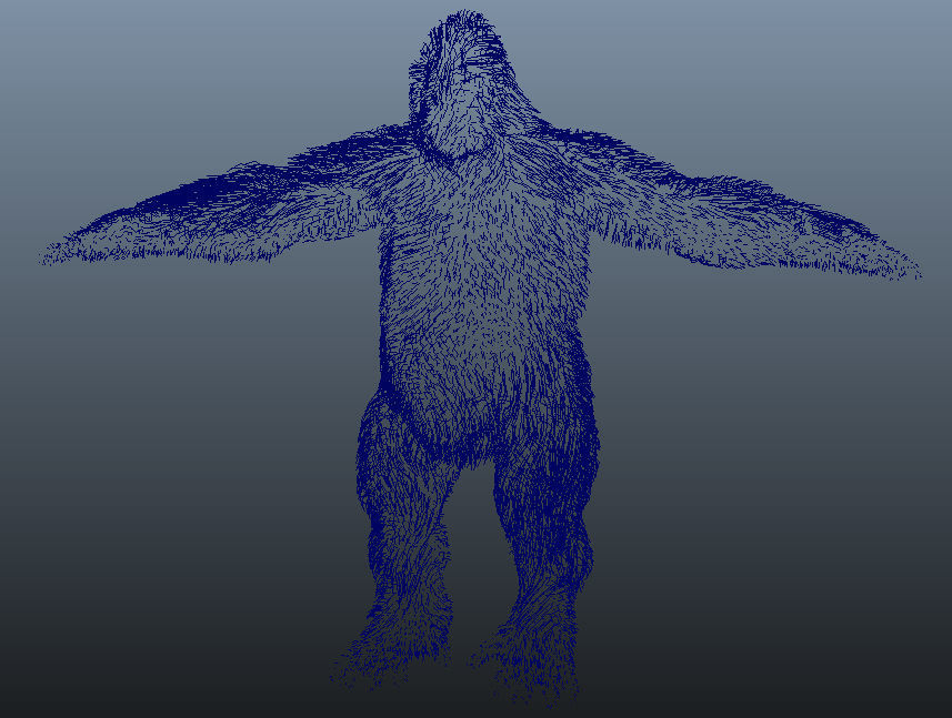 Gorilla rigged 3D model_6