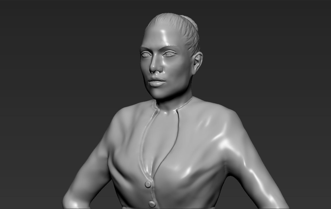 Jennifer Lopez ready for full color 3D printing 3D print model_36