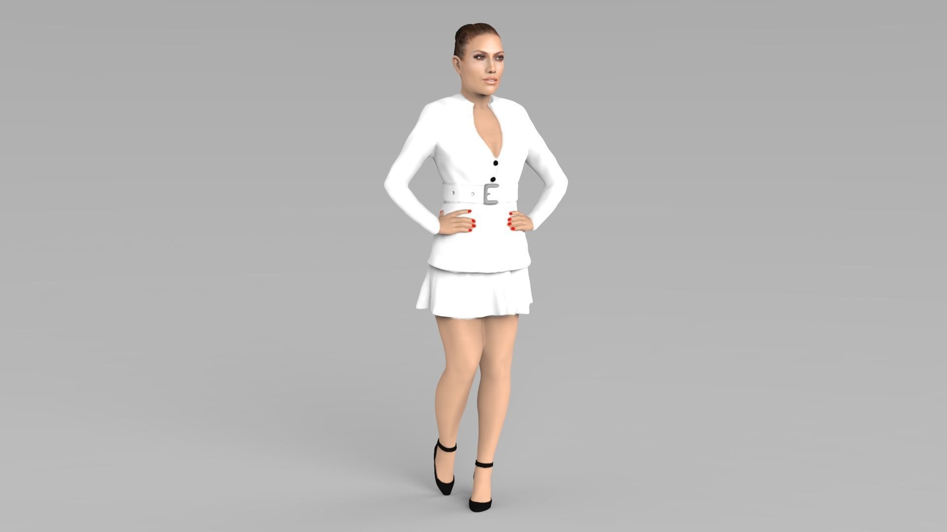 Jennifer Lopez ready for full color 3D printing 3D print model_8