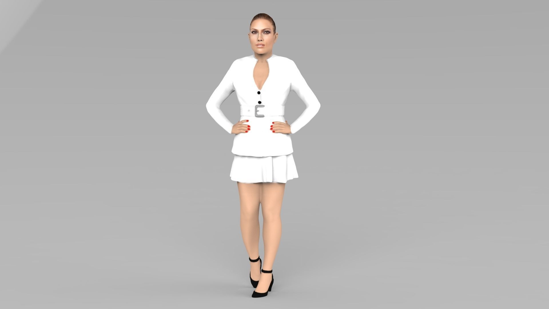 Jennifer Lopez ready for full color 3D printing 3D print model_14